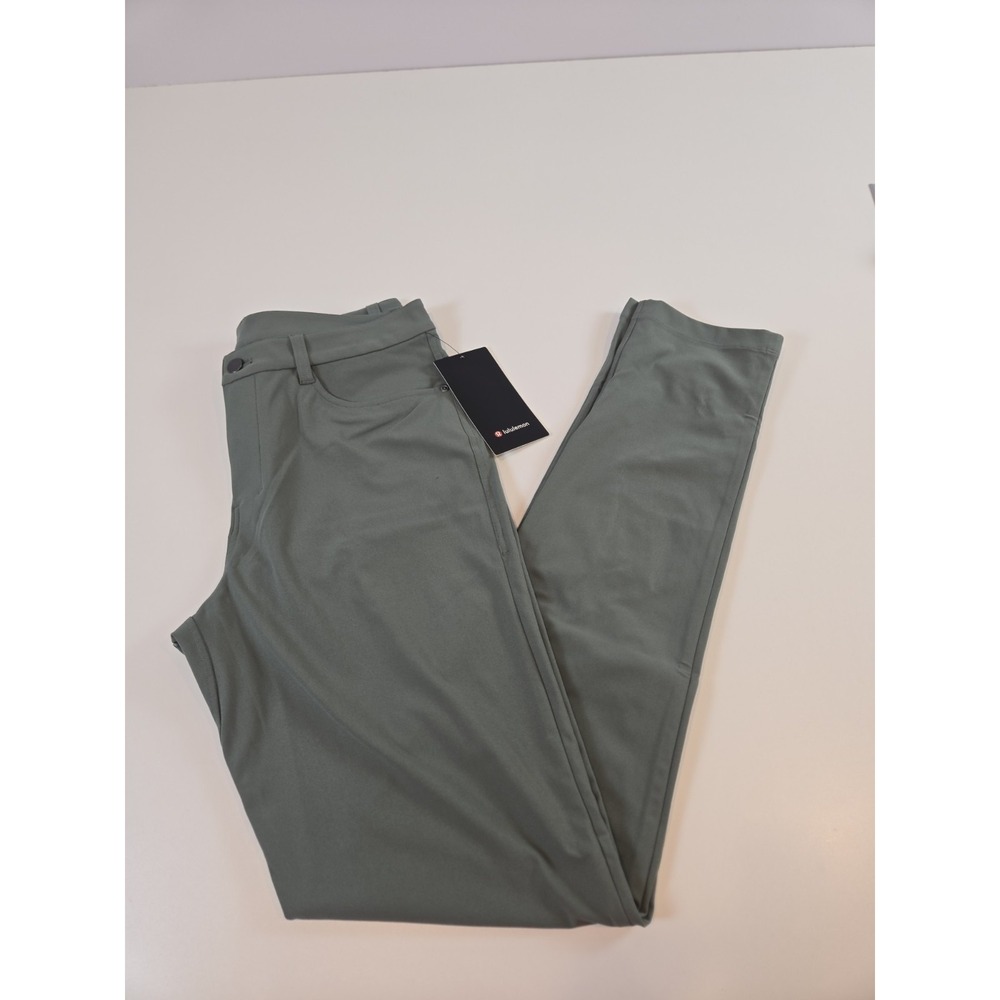 NWT Lululemon ABC Slim-Fit 5Pkt Pant 37L Warpstreme Green Size 31
